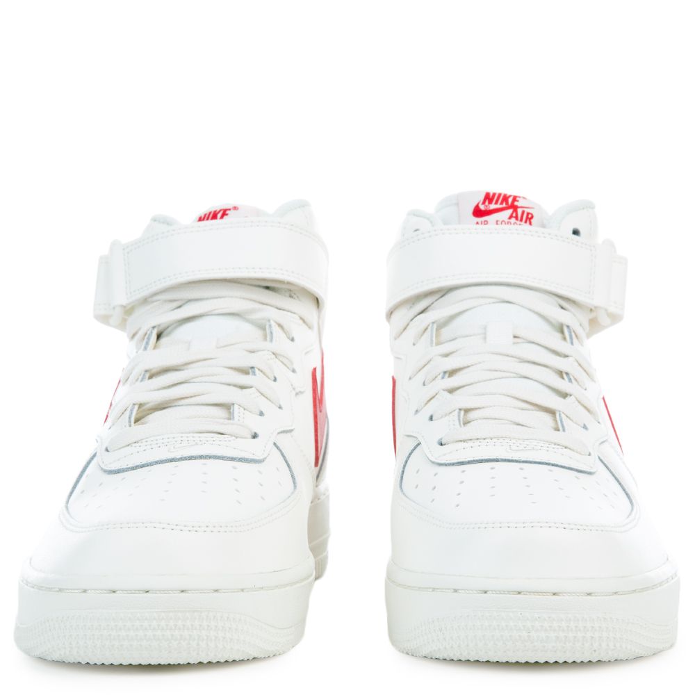 air force 1 07 trainers white sail university red