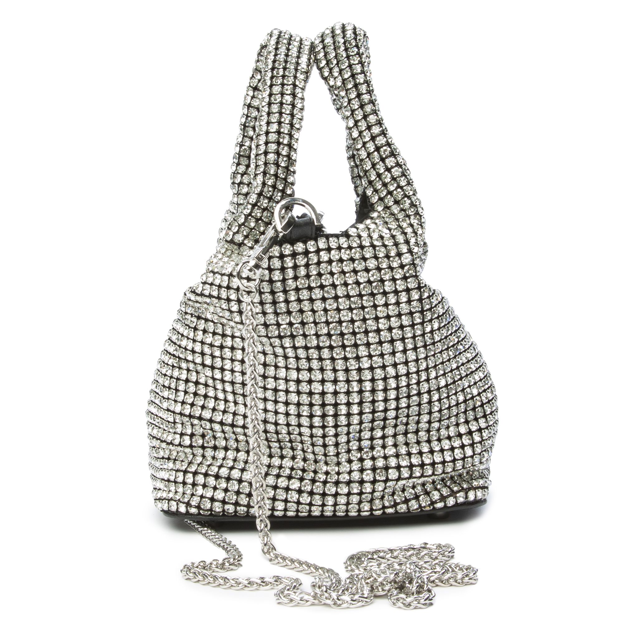 LILIANA Rhinestone Crossbody Bag H-HASH-SLV - Shiekh