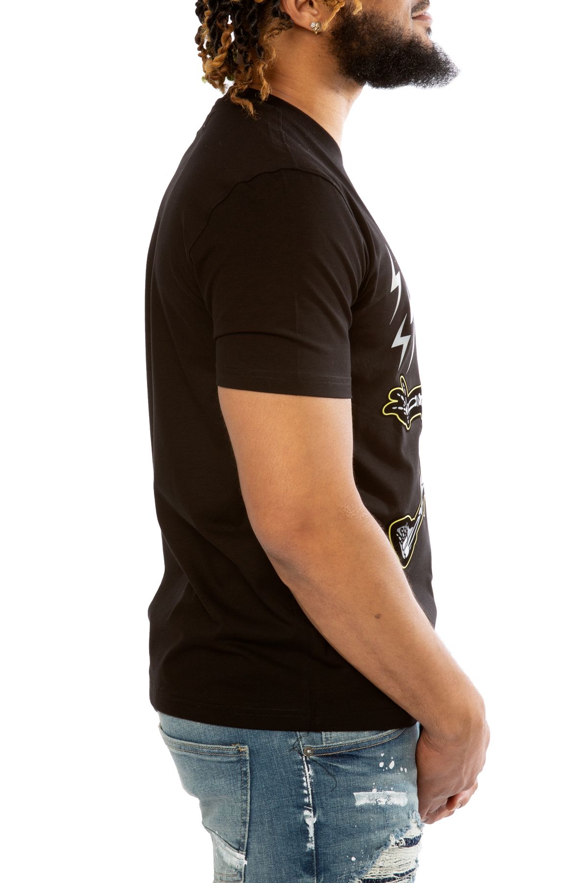 MAXIMA Electrocuted Bart Tee FM10011SH-BLK - Shiekh