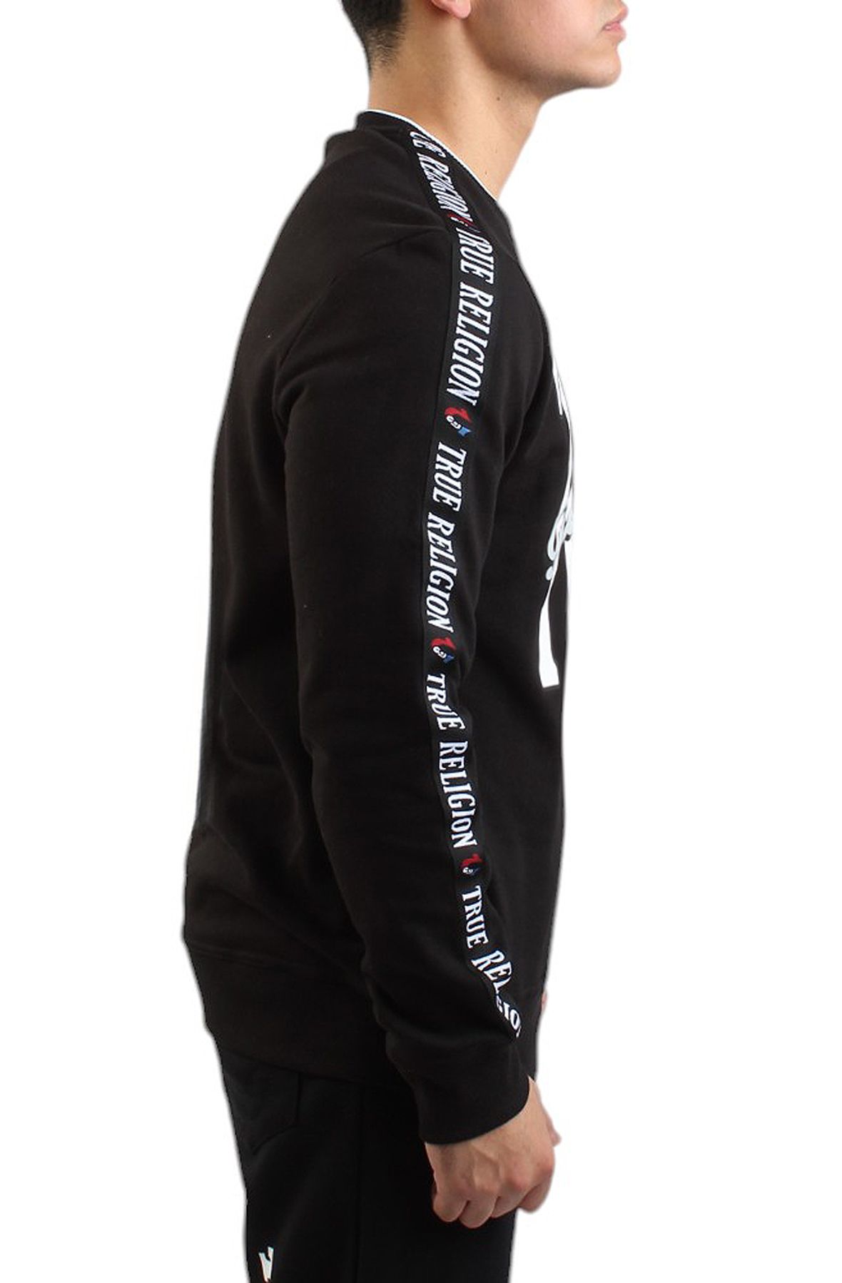 TRUE RELIGION LOGO TAPING SWEATSHIRT 108689BLK - Shiekh TRUE RELIGION LOGO TAPING SWEATSHIRT 108689BLK - Shiekh