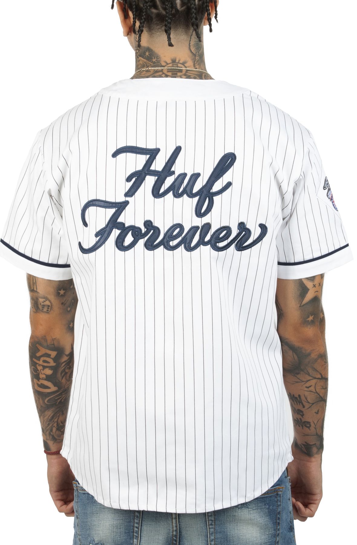 HUF Forever Baseball Jersey KN00340-WHT - Shiekh