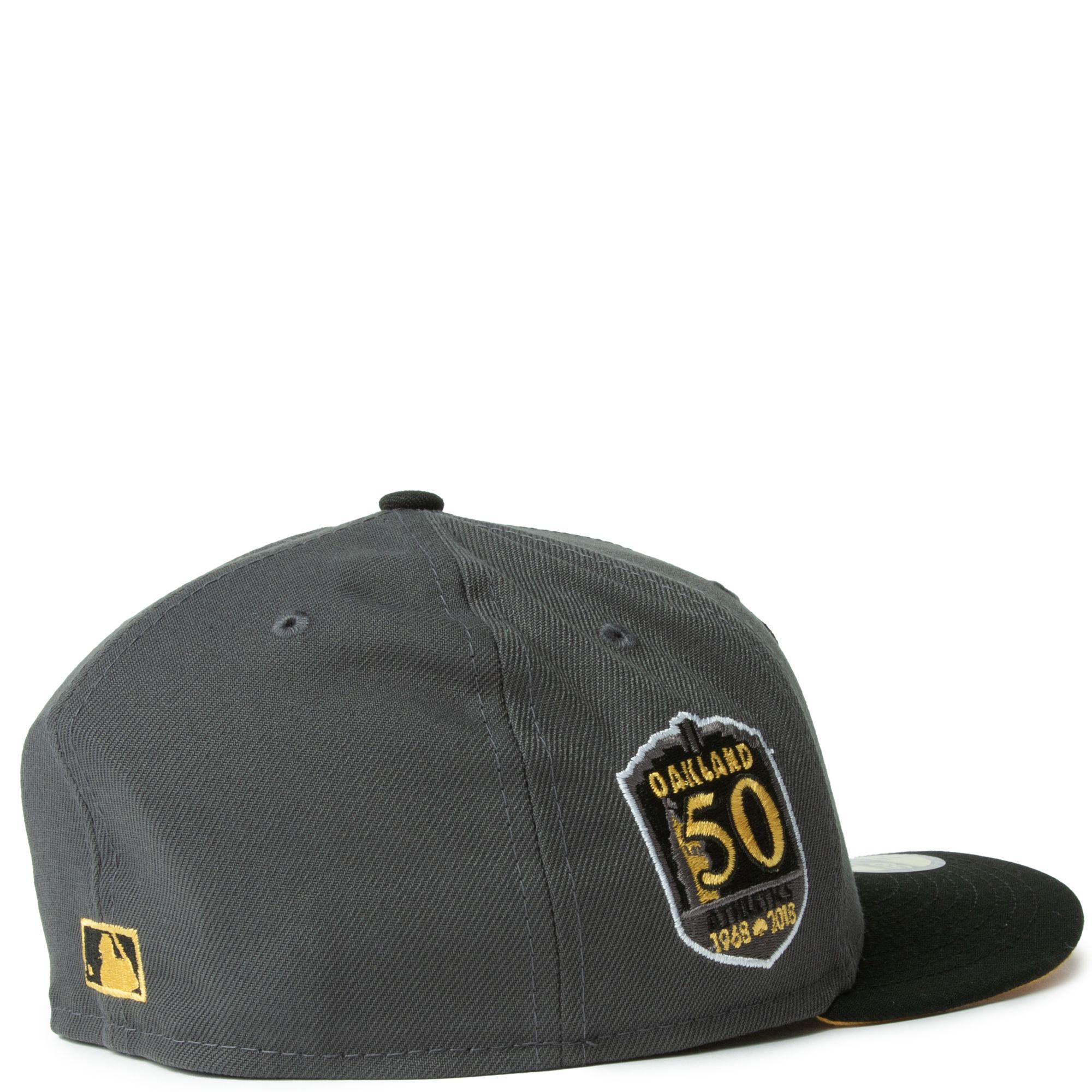 【US限定】NEW ERA 59FIFTY Oakland Athletics Black Silver New Era Mens MLB Oakland Athletics Planetary 59Fifty Fitted