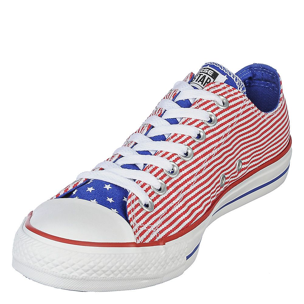 red white and blue converse