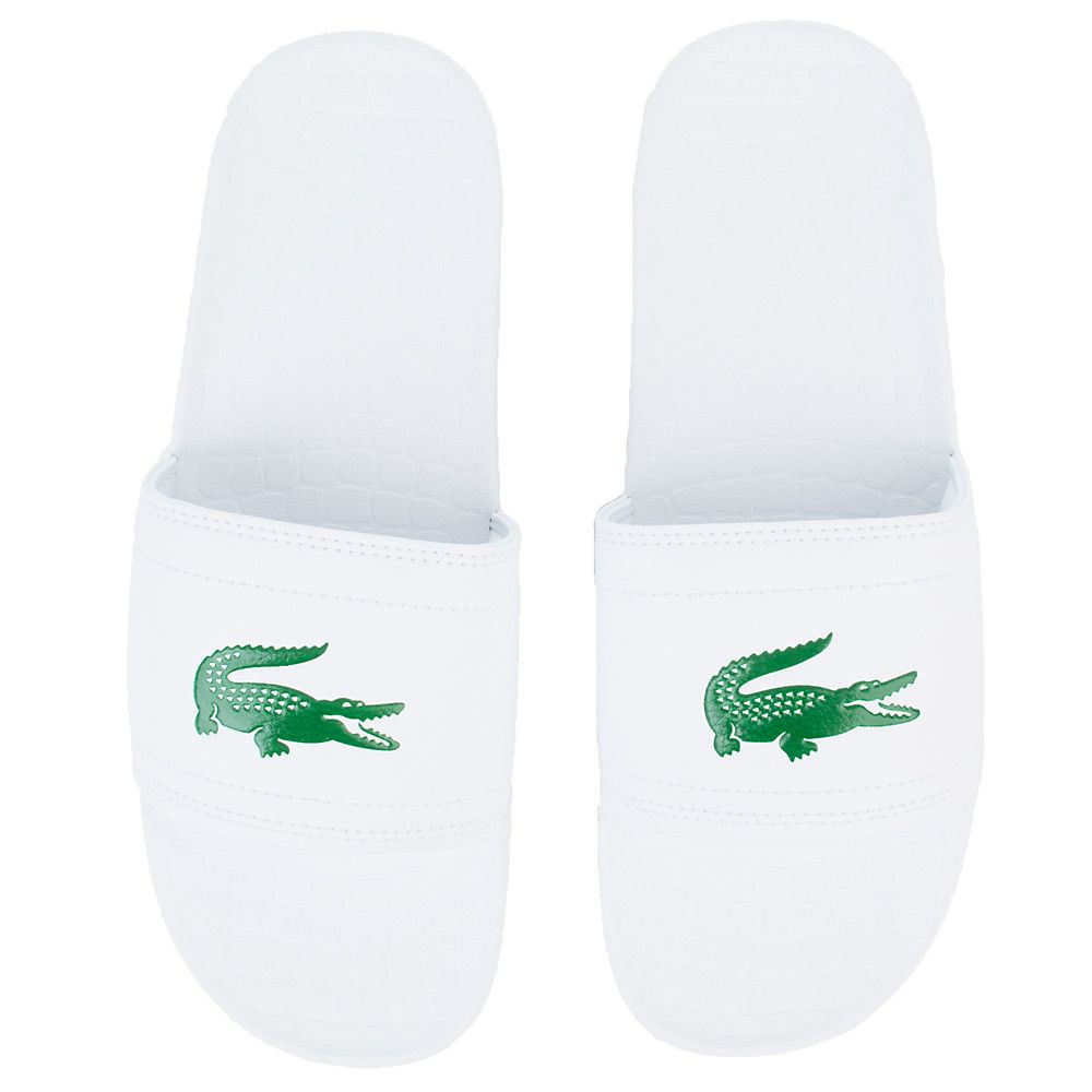 lacoste fraisier slides white