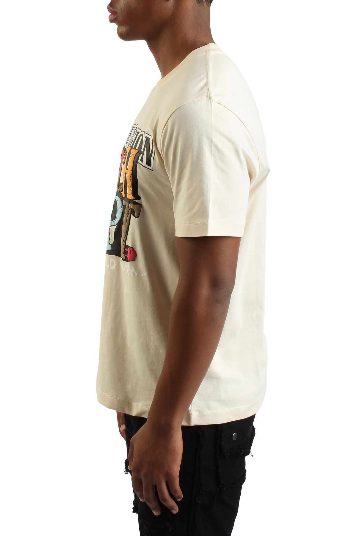 TRUE RELIGION Destroy and Rebuild Puff Print T-Shirt 109815-1776