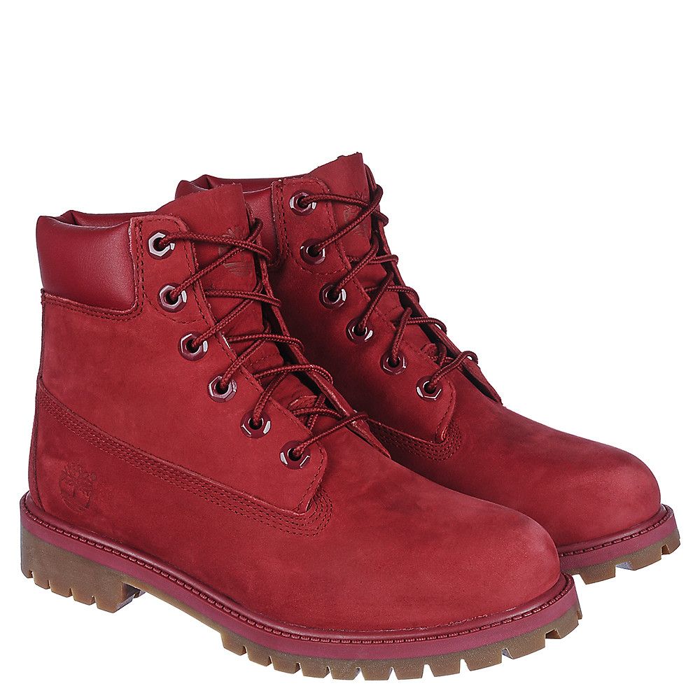 timberlands with red laces