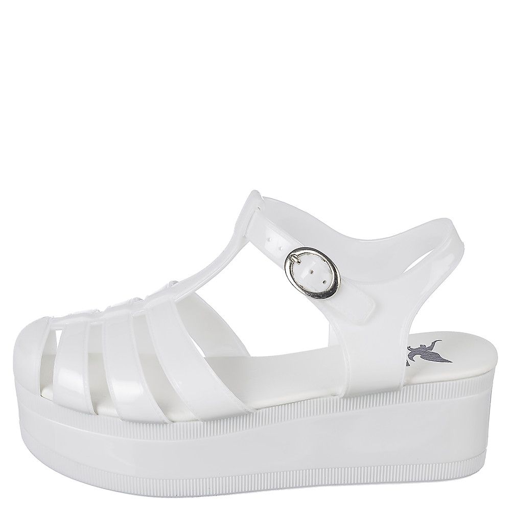 Women's Disco01 Platform Jelly Sandal White