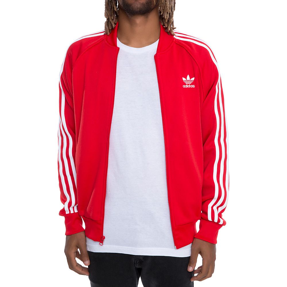 all red adidas jacket