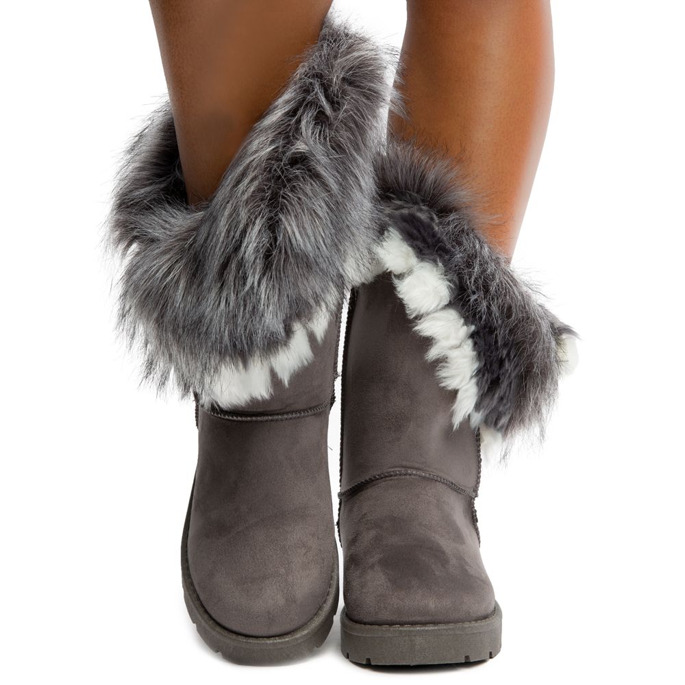 grey winter booties