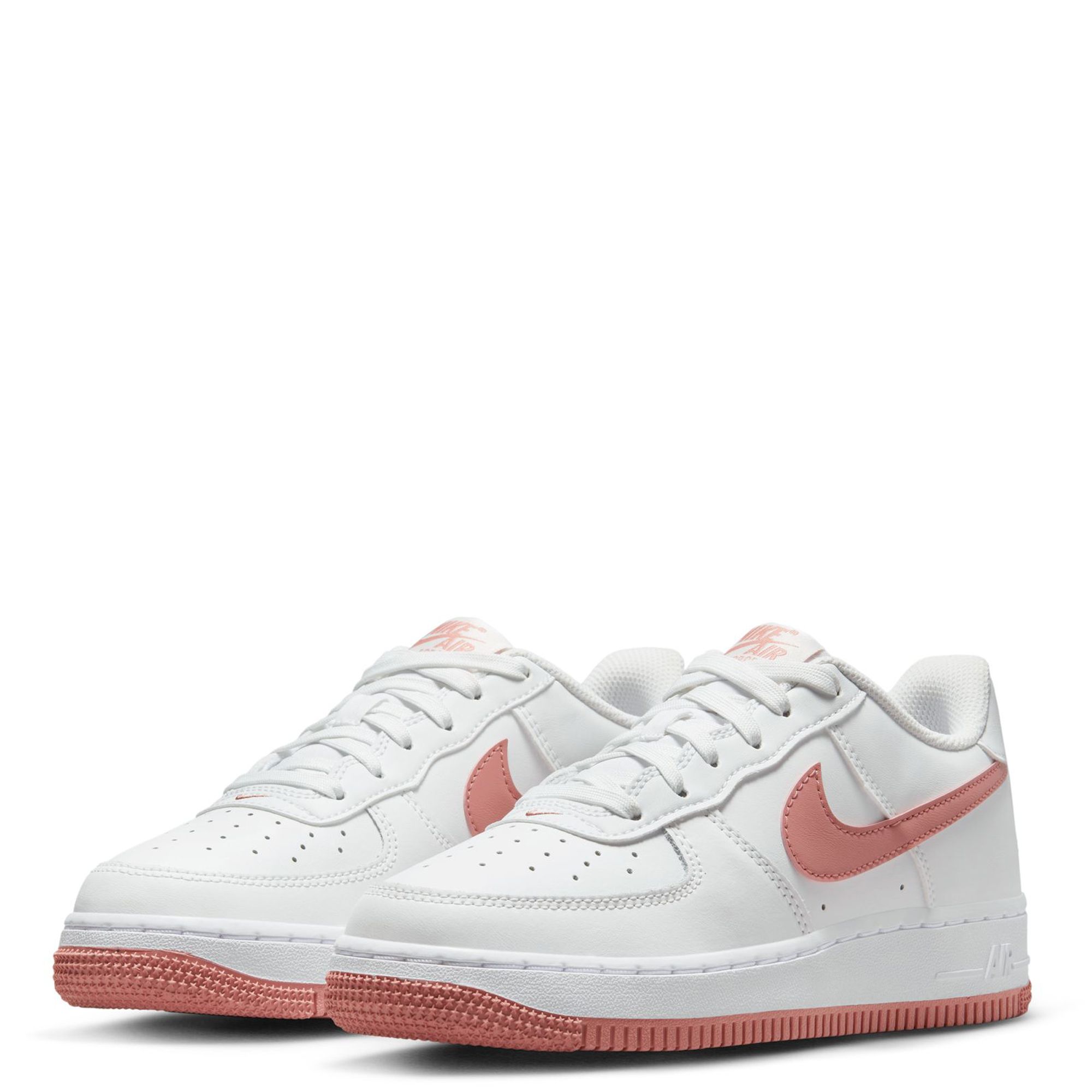 Nike Grade School Air Force 1 Summit White/Red Stardust-White