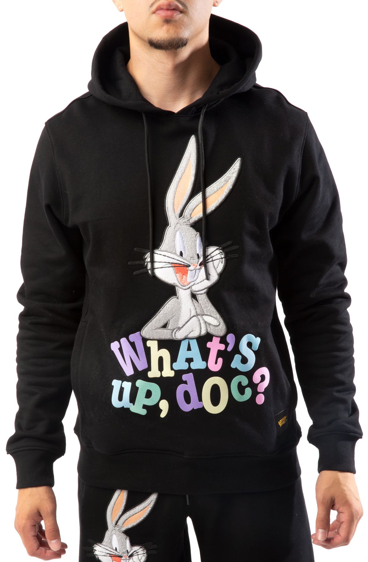 MAXIMA What's Up Doc Pastel Hoodie LT50484-BLK - Shiekh