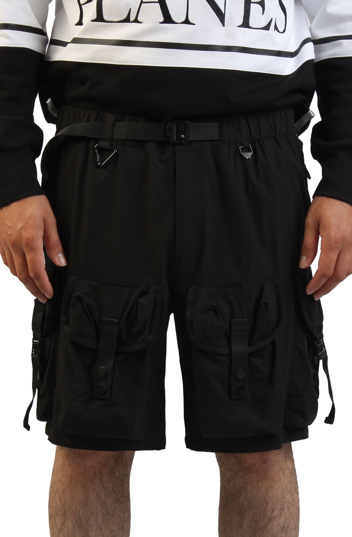 ミュージシャン P.C.F APPAREL / DETACHABLE CARGO SHORTS PAPER PLANES Planes Alice Pack Cargo Shorts 700077-BLK - Shiekh