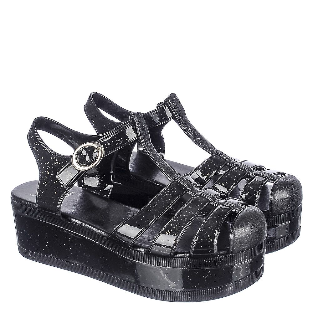 black jelly shoes womens