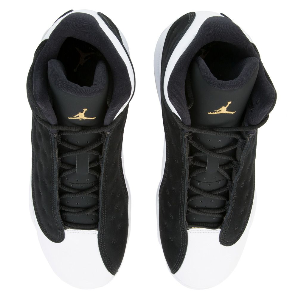 Air Jordan 13 Retro GG Big Kid's Shoes Black/White/Metallic Gold 439358-021