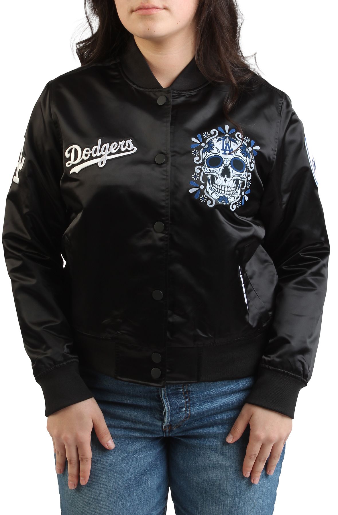 PRO STANDARD MLB Los Angeles Dodgers Eternal Skull Satin Jacket