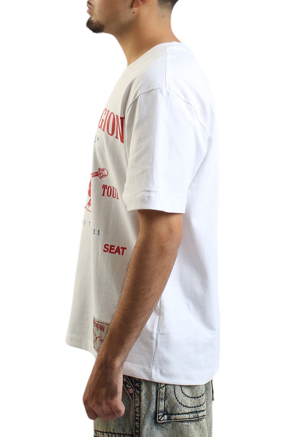 TRUE RELIGION Section Row Seat T-Shirt 108913-OWHT - Shiekh
