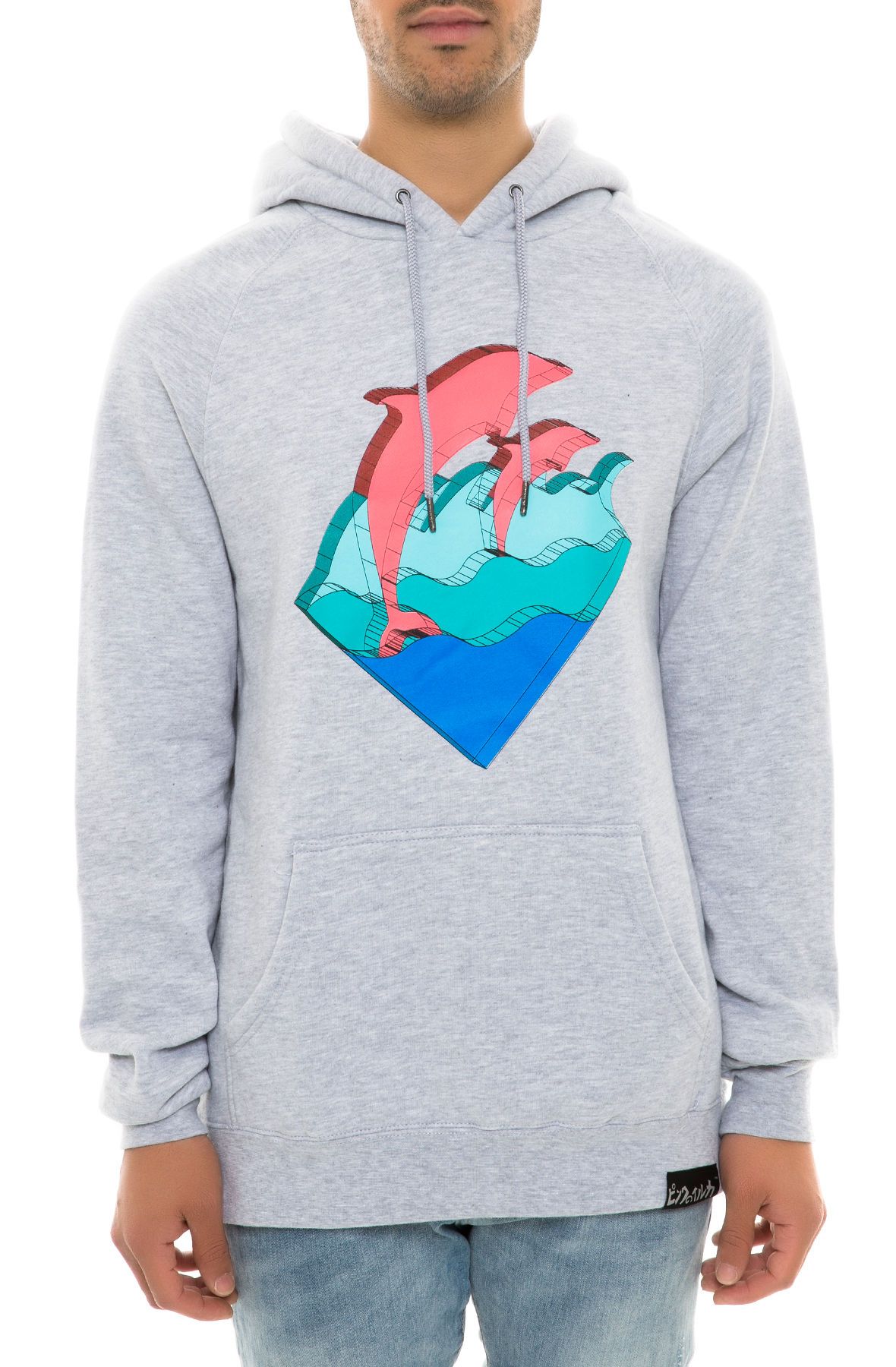 Pink dolphin waves hoodie online