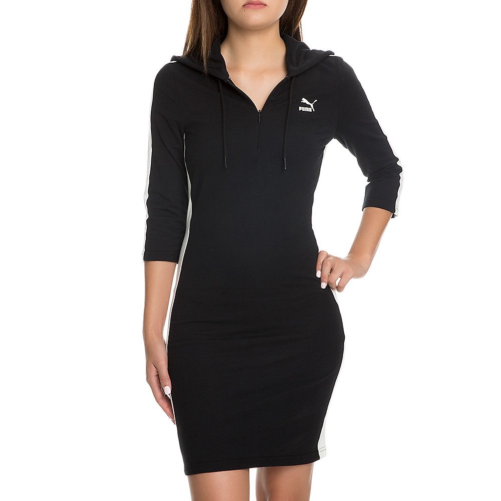Puma T7 Bodycon Dress ($37) ❤ liked on Polyvore featuring dresses,  sleeveless dress, bodycon zipper dress, puma dres…