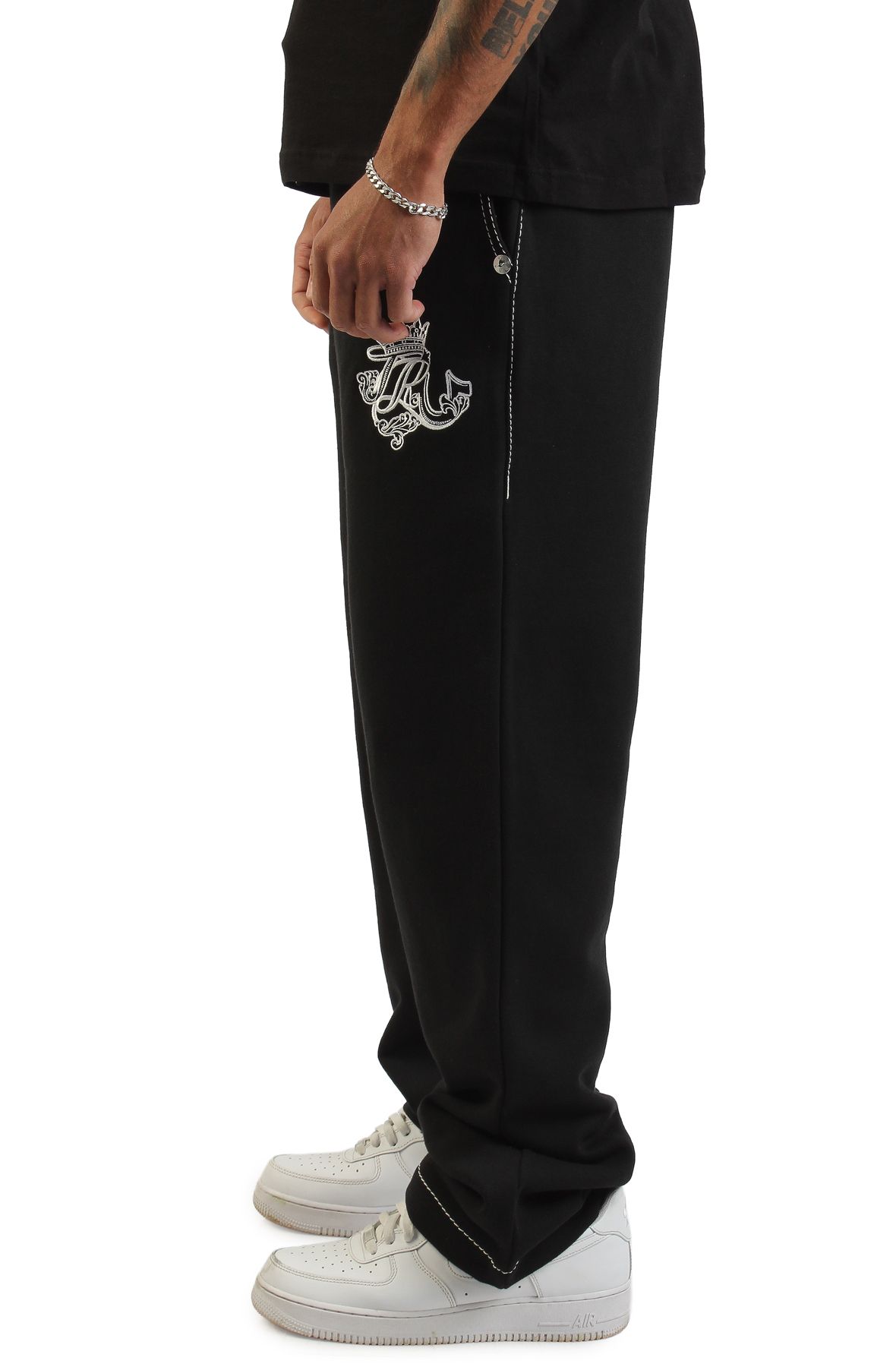 TRUE RELIGION Logo Crest Big T Baggy Sweatpant 110151-1001 - Shiekh
