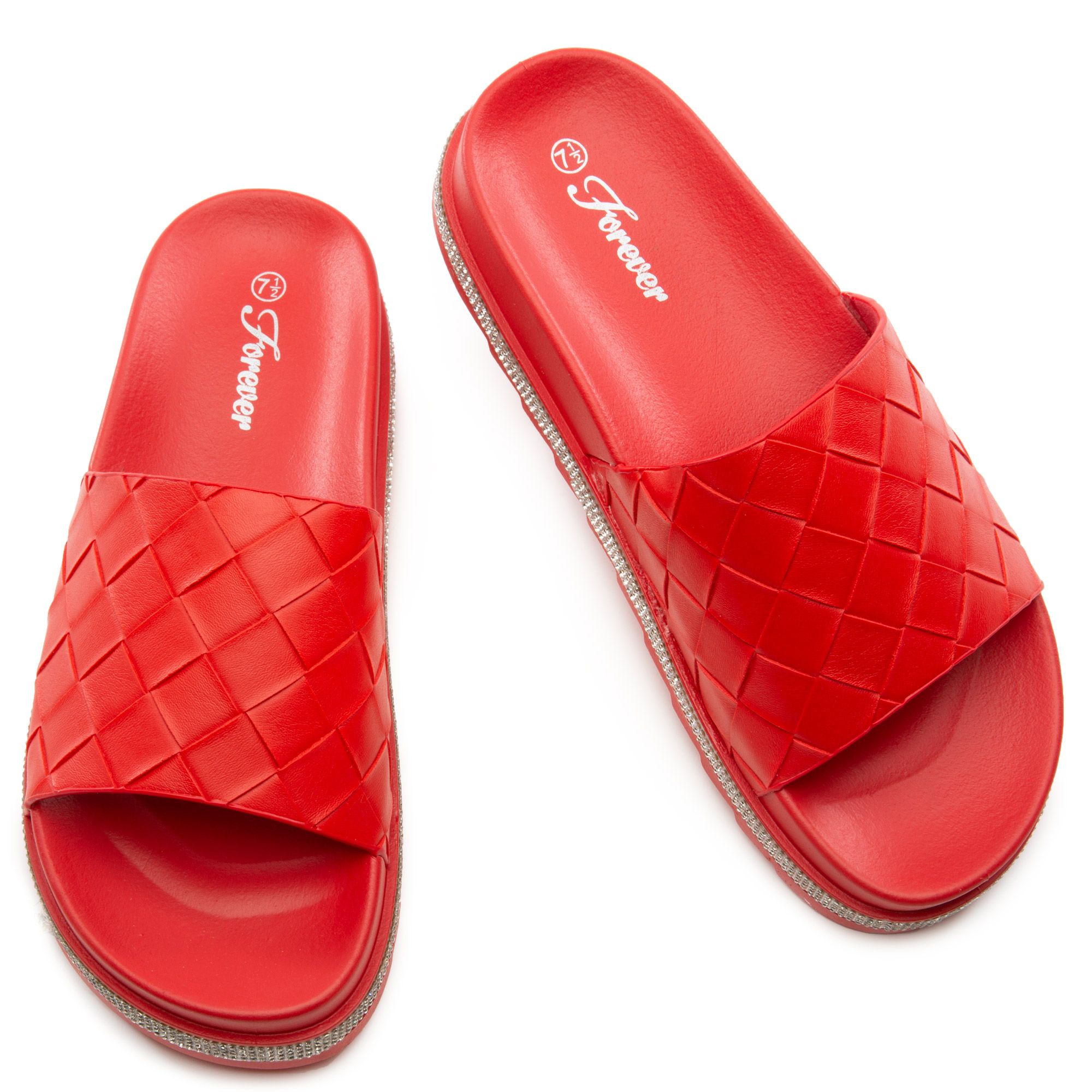 Red sandals forever on sale 21