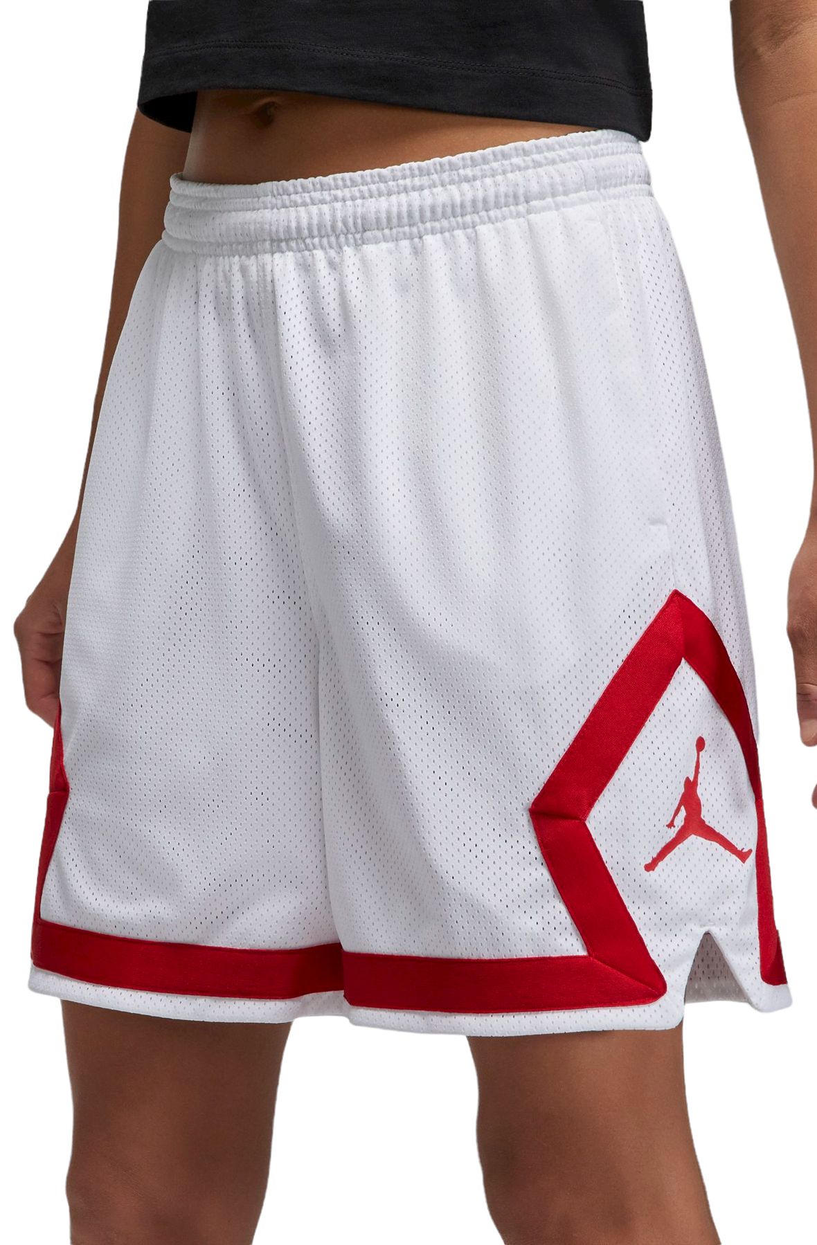 Jordan Girls' Jumpman Basketball Shorts, XL, White/Black