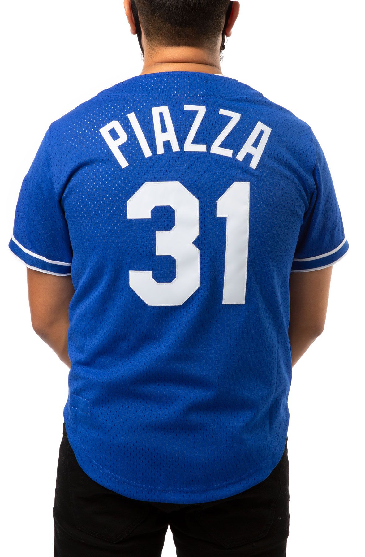 Shop Mitchell & Ness Los Angeles Dodgers Mike Piazza Authentic Jersey  ABBF3103LAD-ROY blue