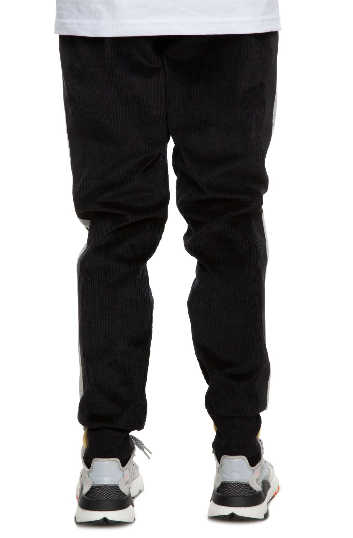 black corduroy joggers