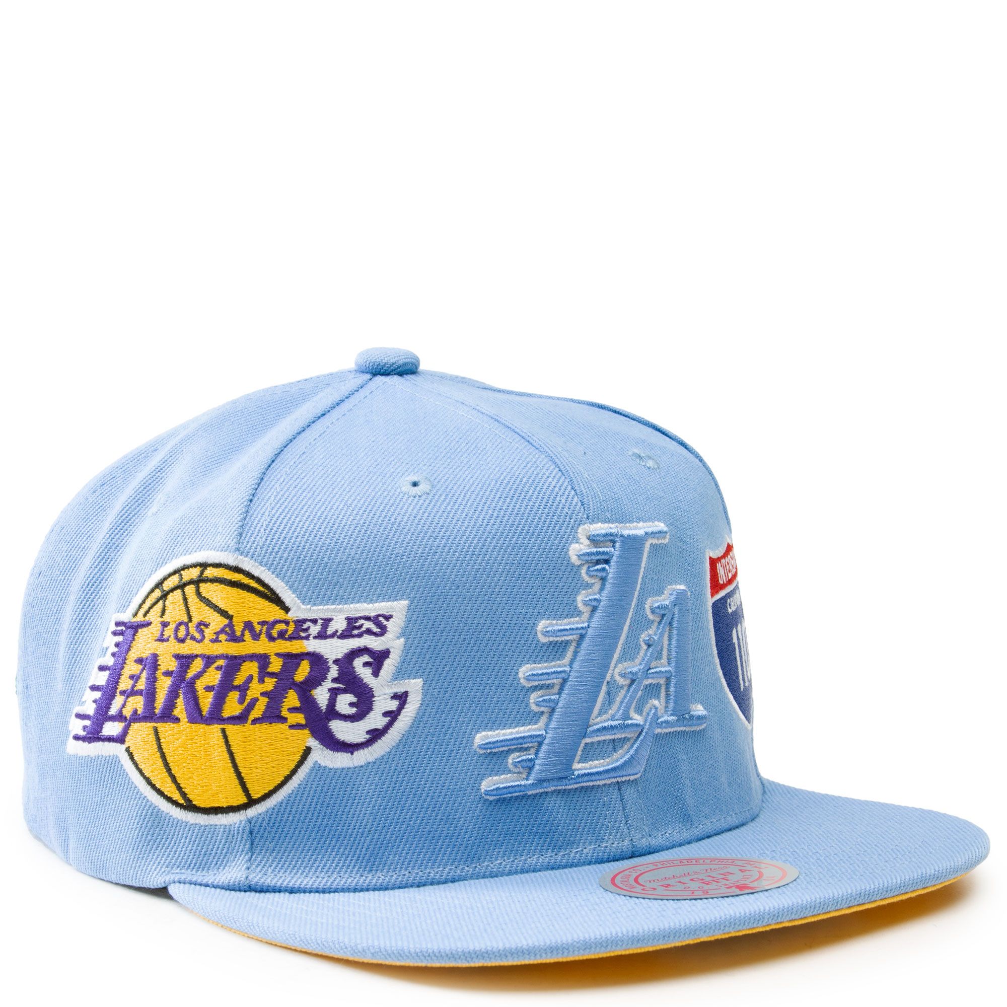 Mitchell and Ness LA Lakers M&N XL Wordmark Snapback Light Blue