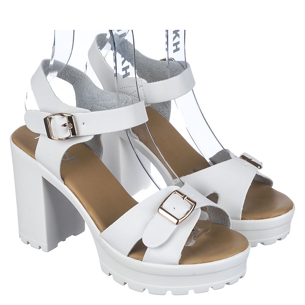 SODA Women's Gaga-03 Slingback Sandal GAGA-03/WHITE - Shiekh