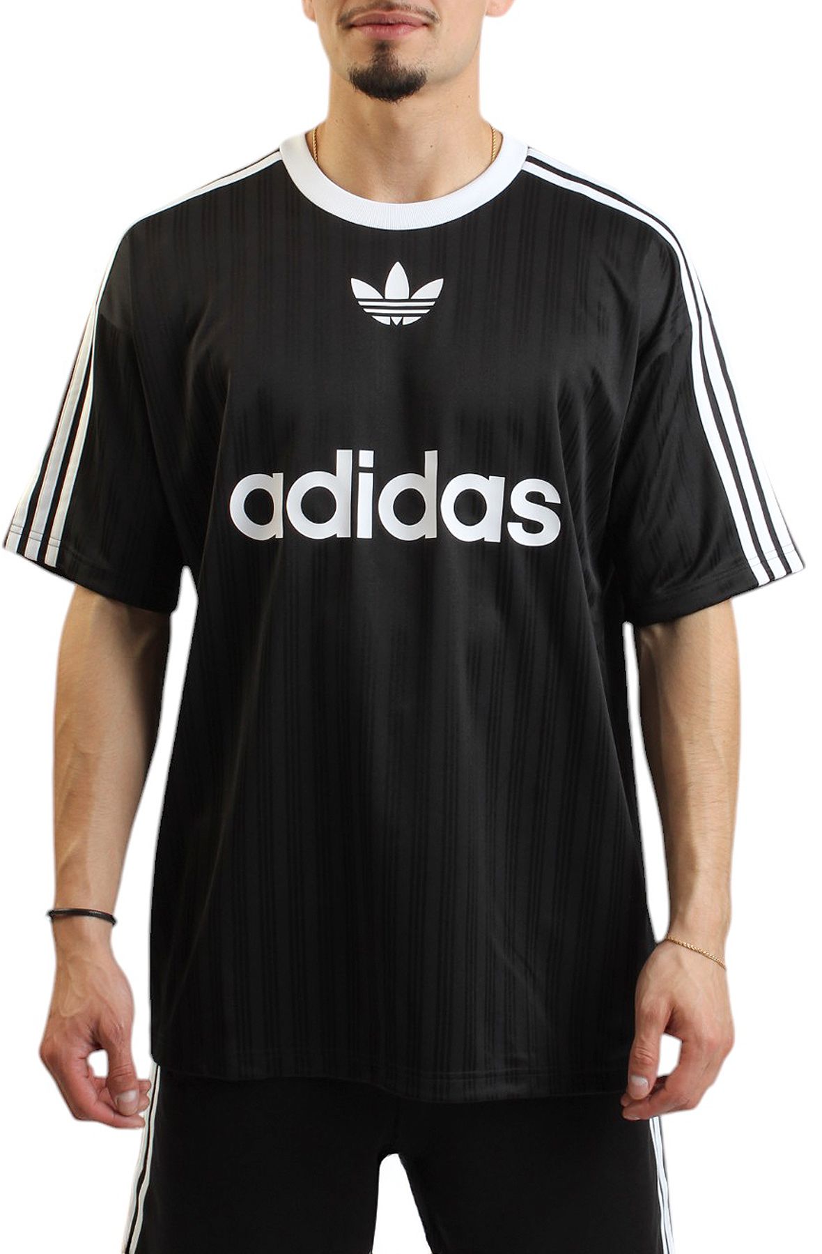 Tシャツ・カットソー adidas poly t-shirt black IU2341 ADIDAS Adicolor Jersey T-Shirt IU2341 - Shiekh