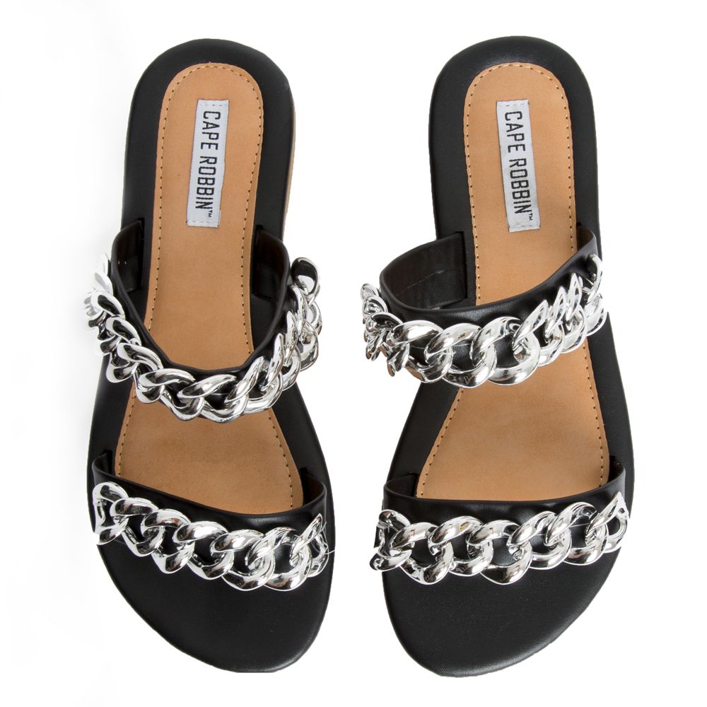 CAPE ROBBIN Leela 8 Black Sandals LEELA 8 BLACK Shiekh