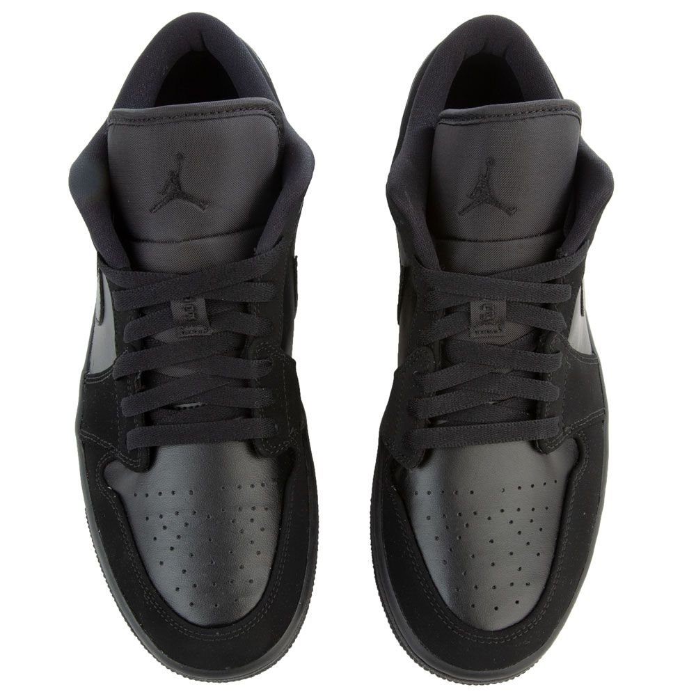 black low cut jordans