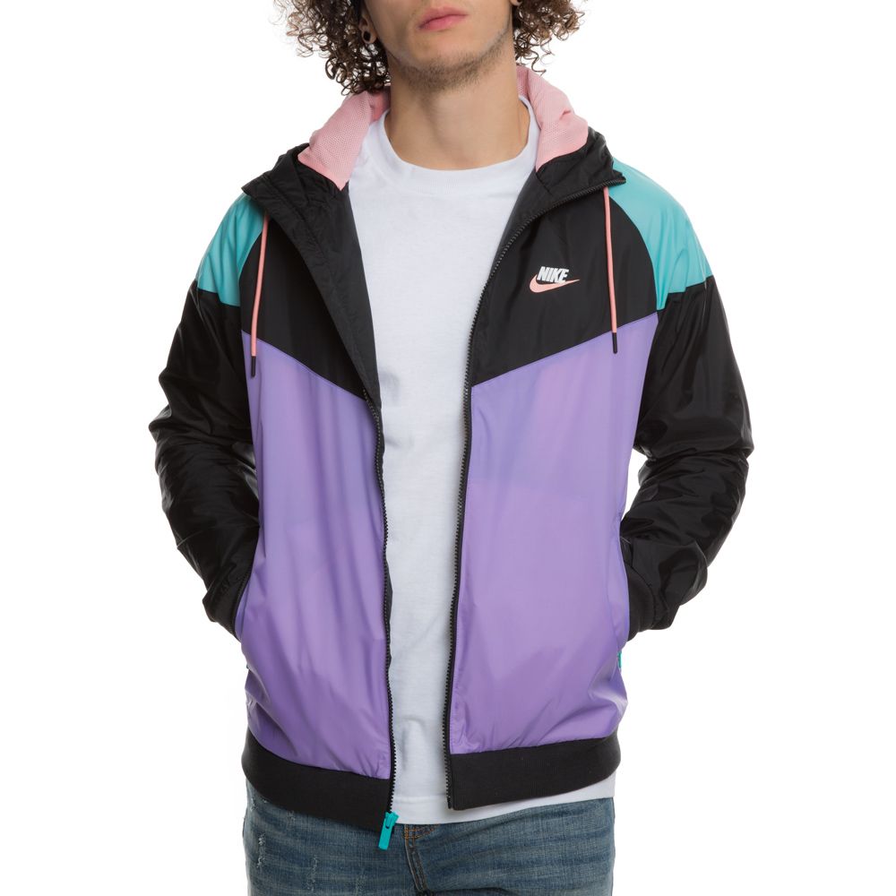 nike windrunner hooded jacket space purple