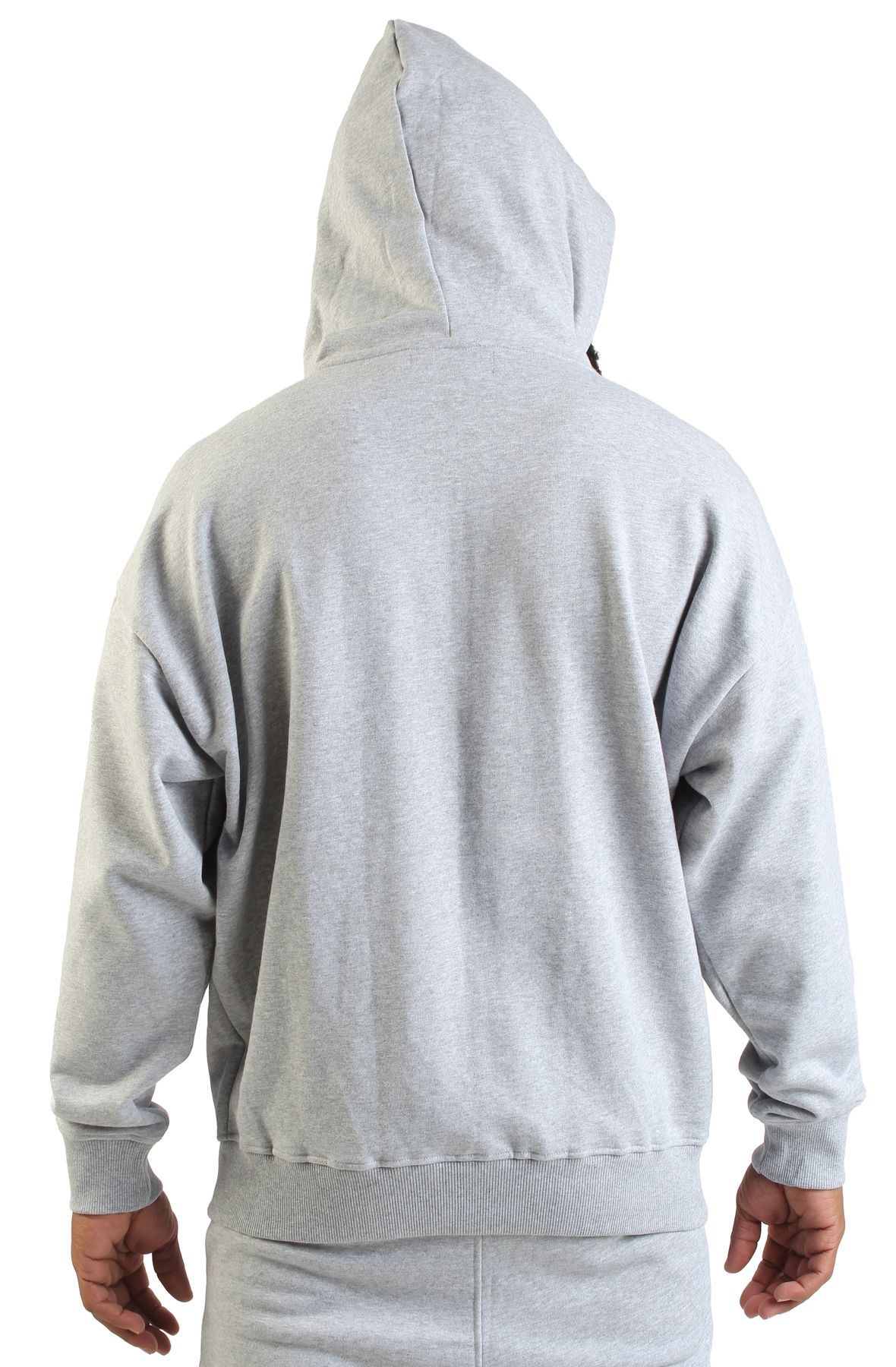 REBEL MINDS Cropped FZ Hoodie 952-311HGREY - Shiekh