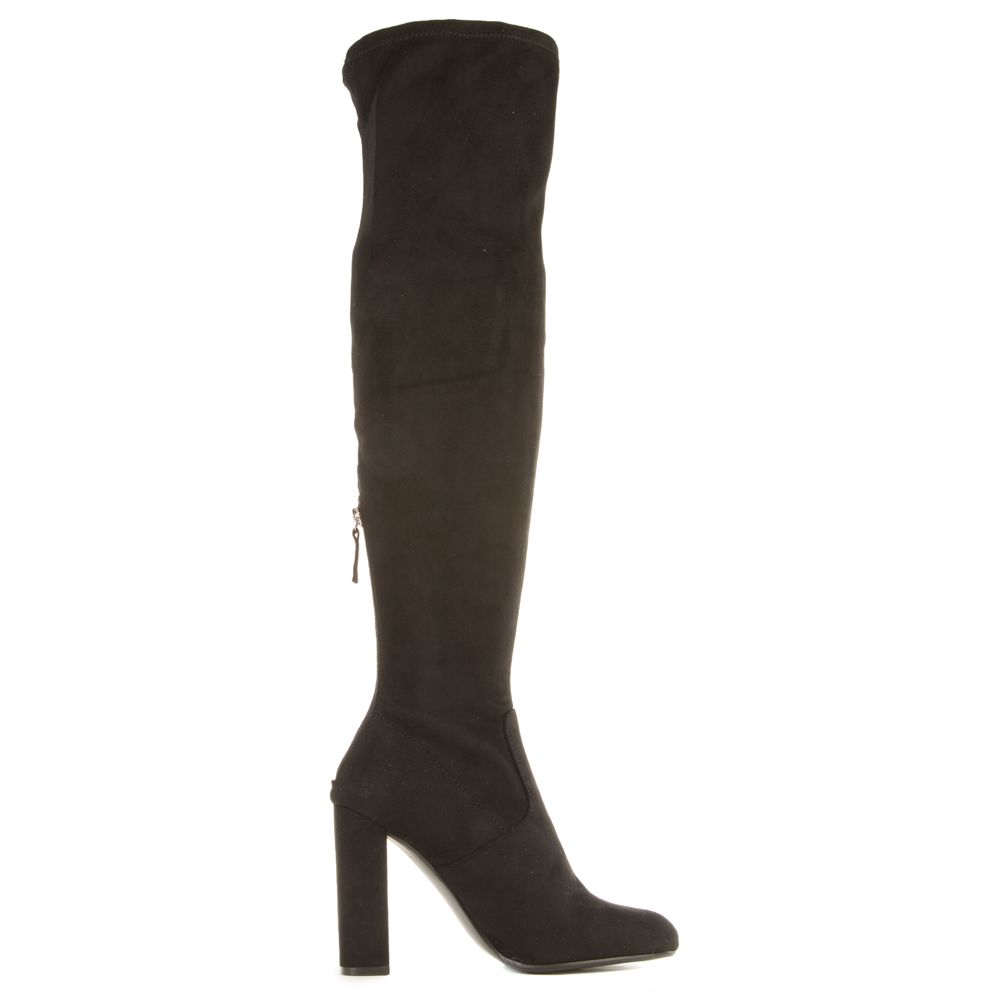 STEVE MADDEN Steve Madden for Women: Emotions Black Thigh High Heeled ...