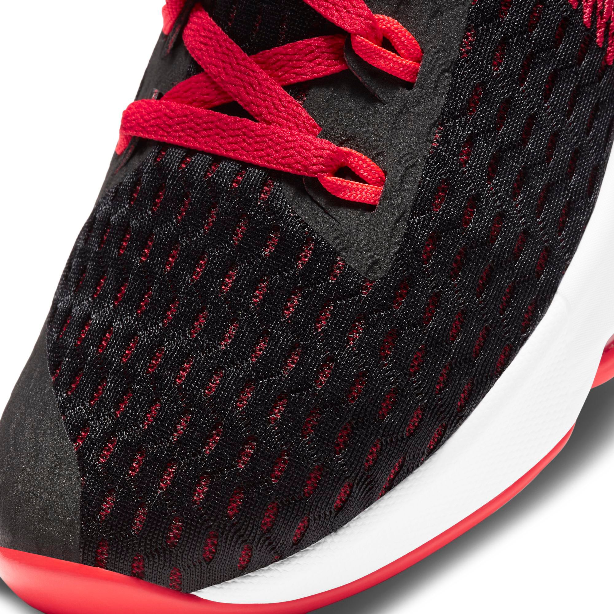 Nike LeBron Witness 5 Basketball Shoes, Black/Bright Crimson/University Red, 14