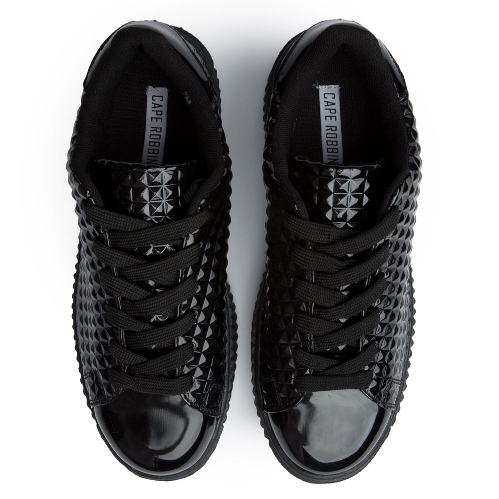 CAPE ROBBIN Izzy-1 Platform Women's Sneakers IZZY-1/BLACK - Shiekh
