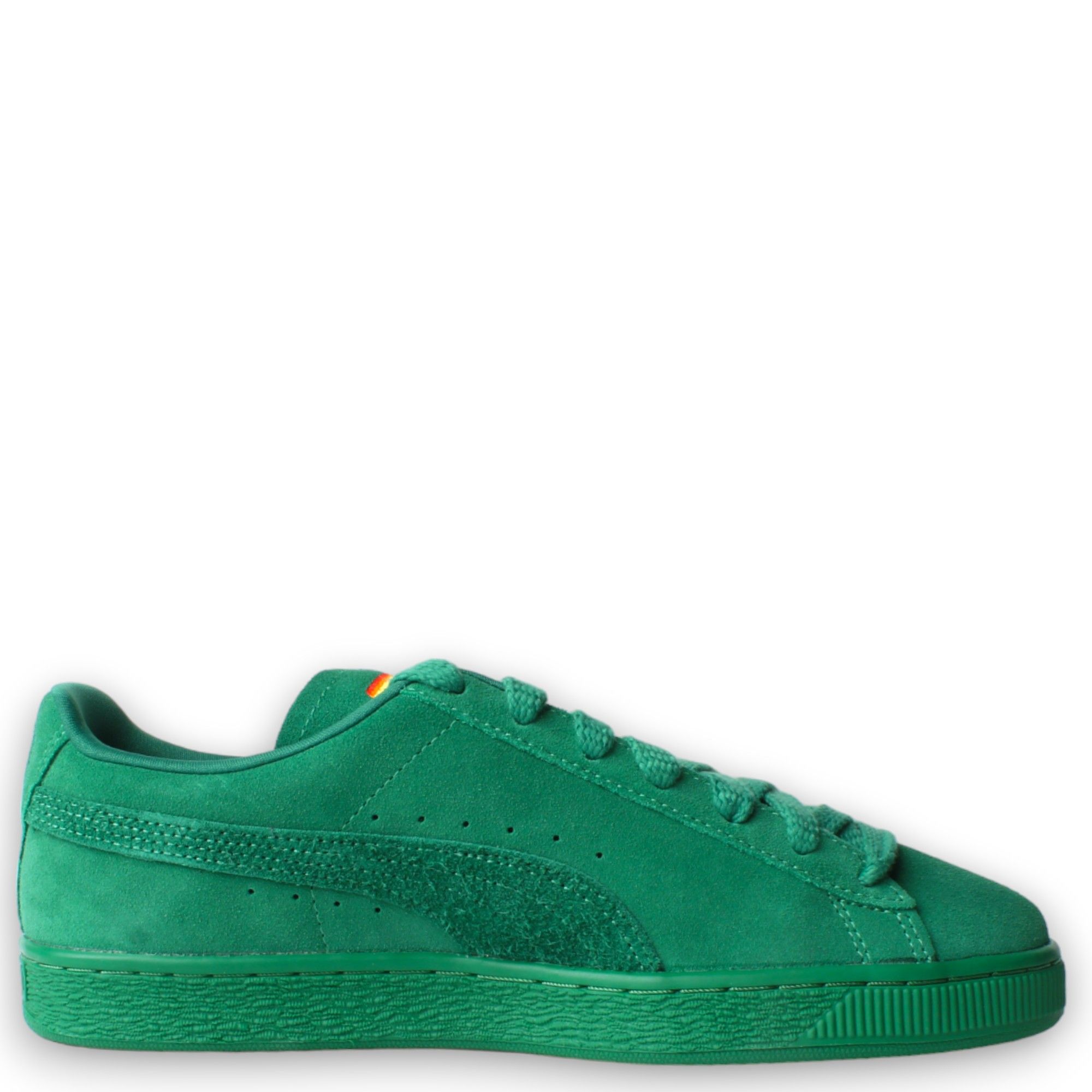 湖 Puma Suede Love Marathon 39583002 Mens Green Suede Lifestyle