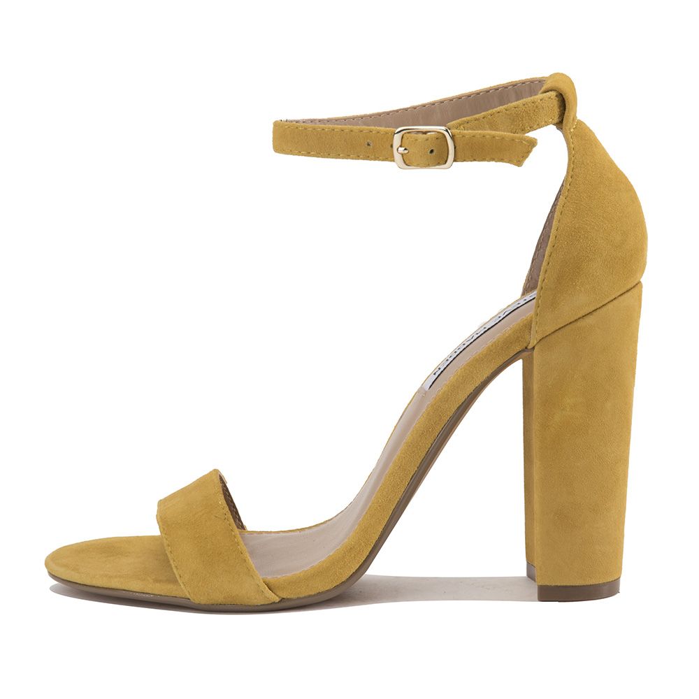 STEVE MADDEN Steve Madden for Women: Carrson Suede Heels CARRSON YELLOW ...