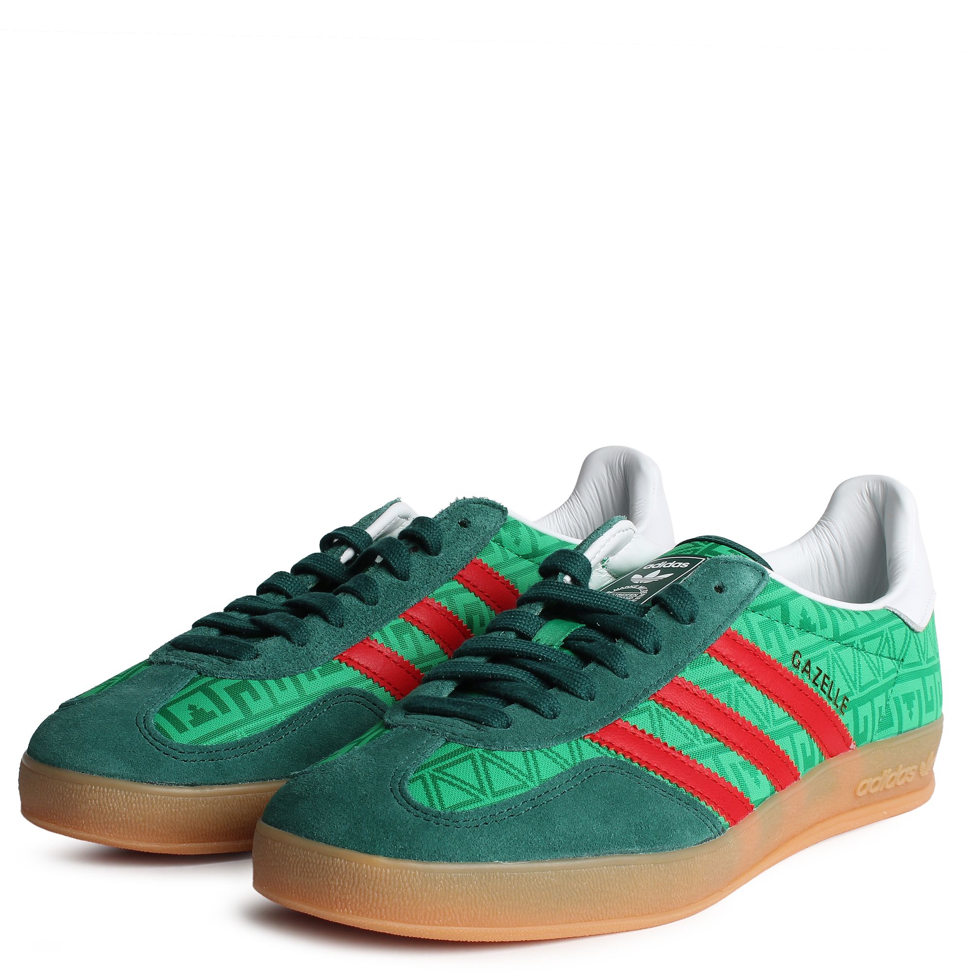 adidas gazelle silver green womens Adidas x Gucci Men's Gazelle Leather & Suede Black / Green / Red Low Top  Sneakers