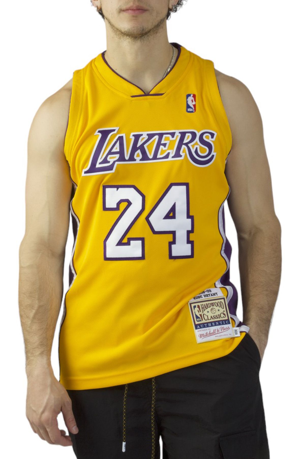 LOS ANGELES LAKERS KOBE BRYANT 2008-09 AUTHENTIC JERSEY  AJY4CP19009-LALLTGD08KBR