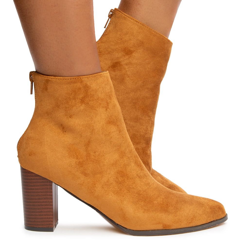 bootie chunky heel