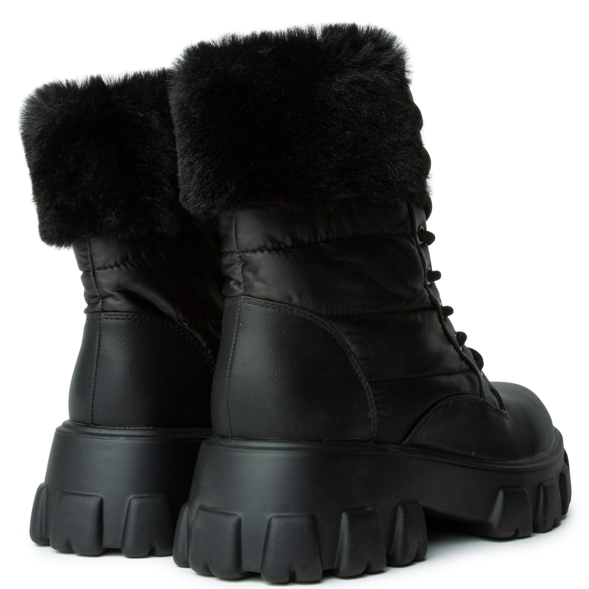 J P ORIGINAL Tetris-26 Puffer Fur Bootie JPM TETRIS-26