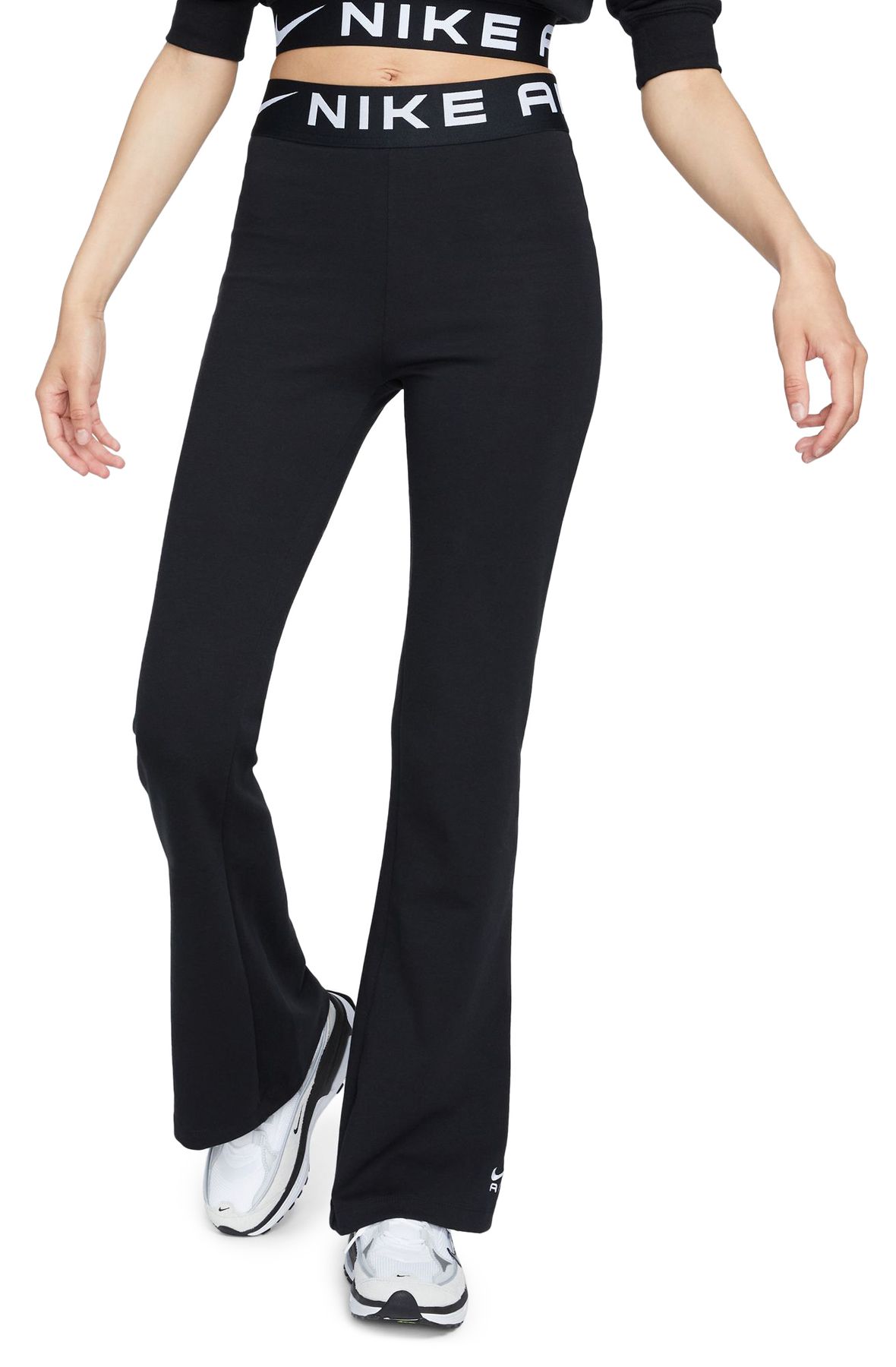 Nike Sportswear AIR FLARE - Leggings - Trousers - black/white/black 