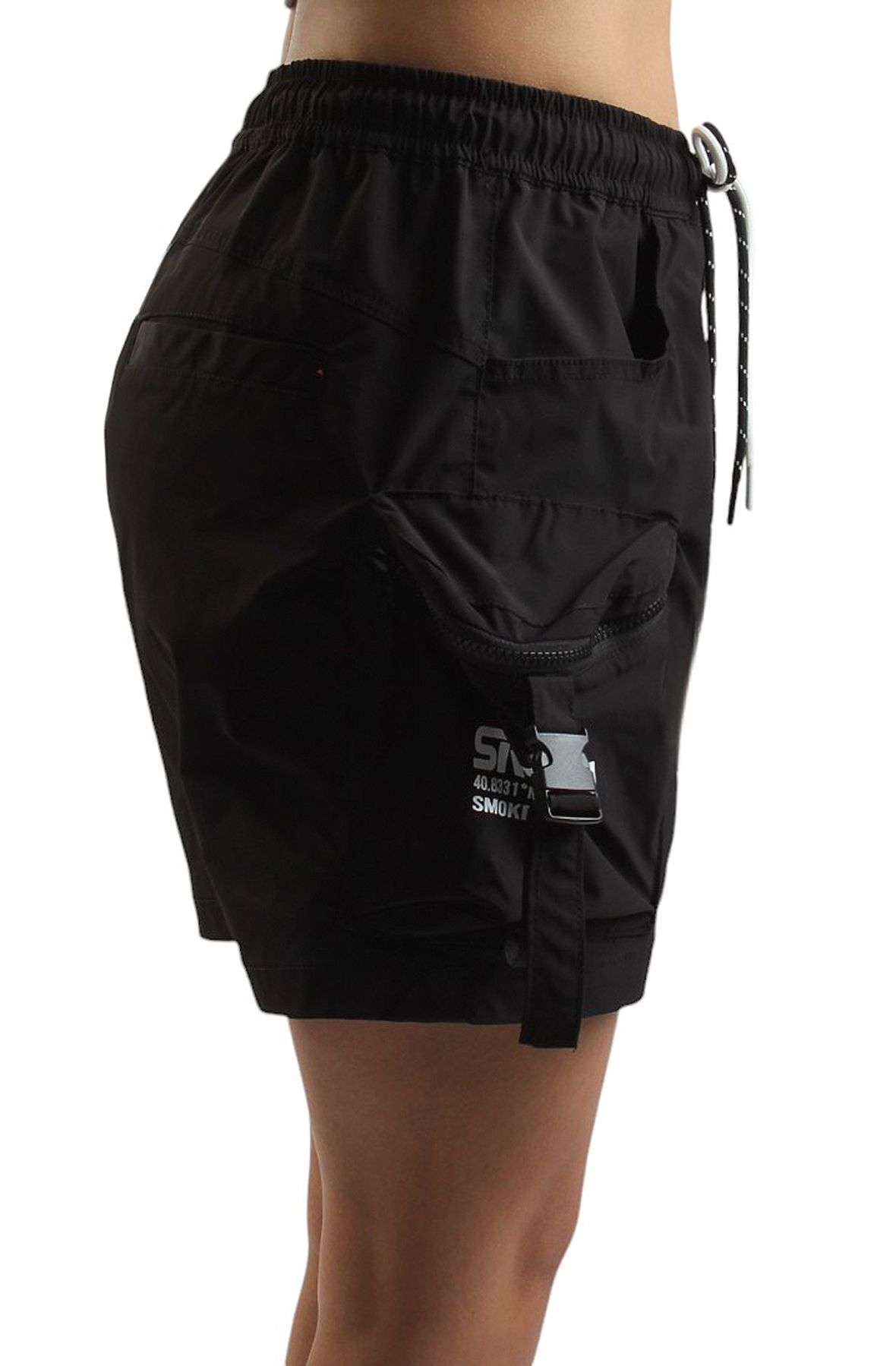 SMOKE RISE Woven Cargo Shorts ES25172-BLK - Shiekh