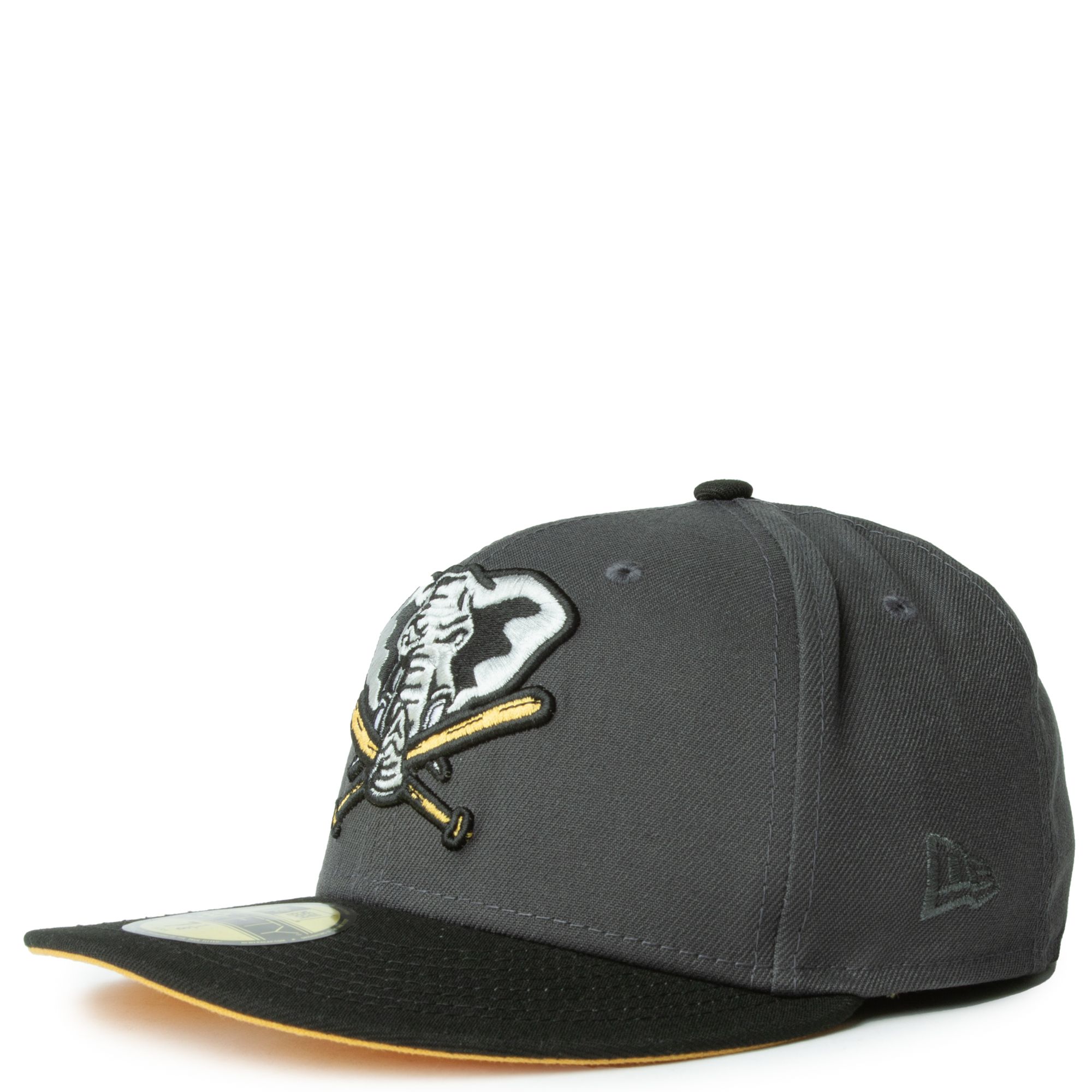 Men's New Era Black Oakland Athletics Satin Peek 59FIFTY Fitted Hat
