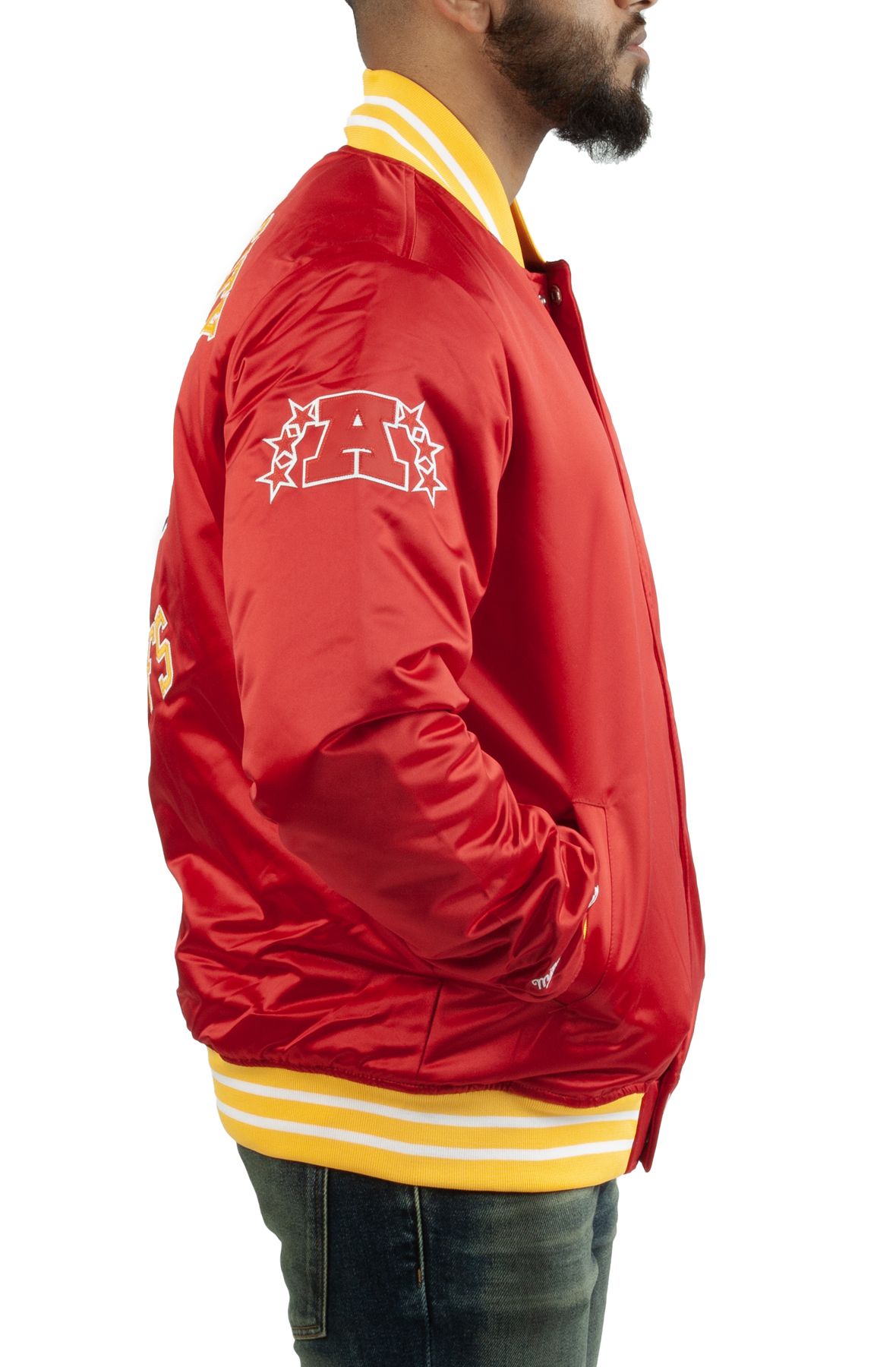 KANSAS CITY CHIEFS LIGHTWEIGHT SATIN JACKET STJKMG18013-KCCSCAR1