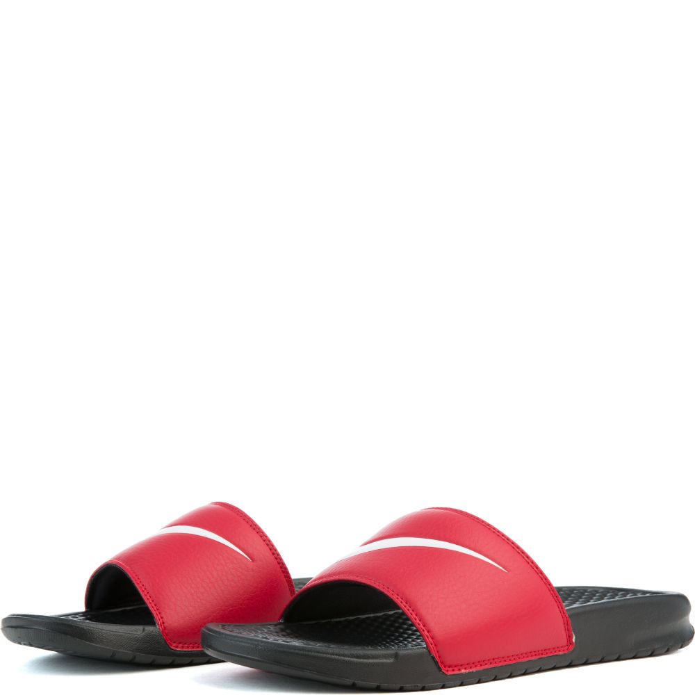 nike benassi red black