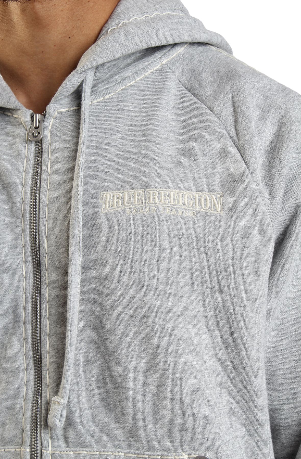 TRUE RELIGION Super T Boxy Zip-Up Hoodie 110154-1501 - Shiekh