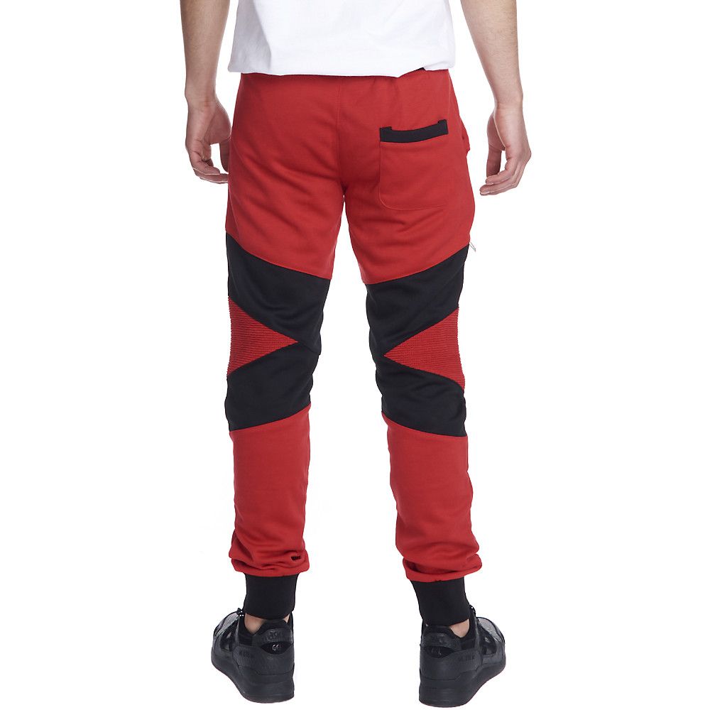 red jogger pants